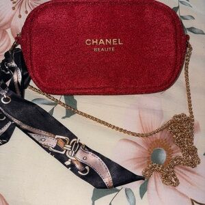 Chanel Beauté Red purse VIP gifts with purchase BUNDLE!!!!